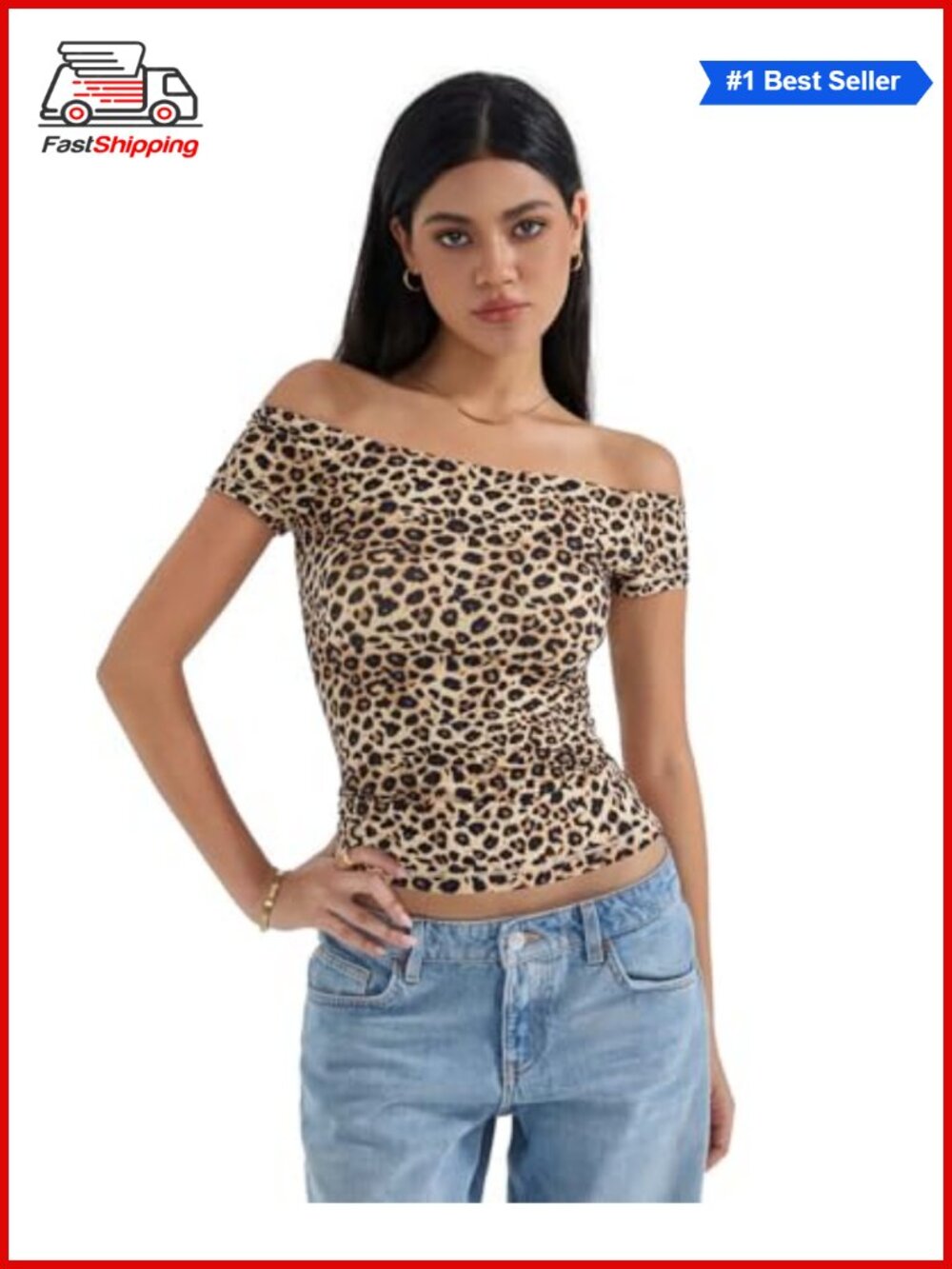 Off Shoulder Fitted Double Lined Short Sleeve Crop Top Women's Basic Going Out